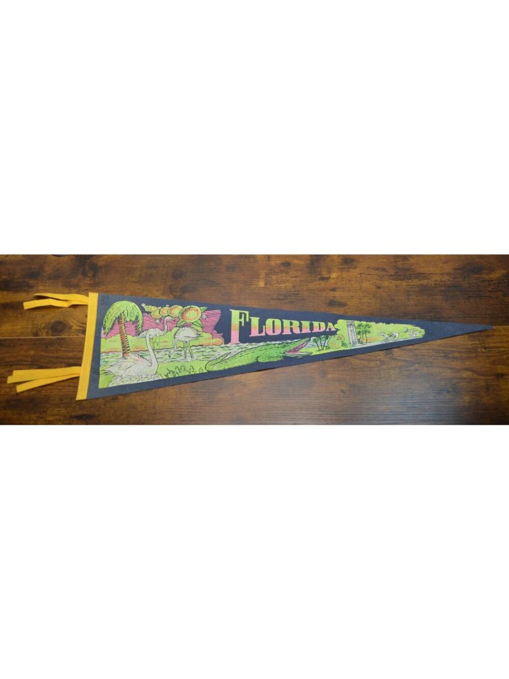 Vintage Florida Souvenir Felt Pennant 27 inches